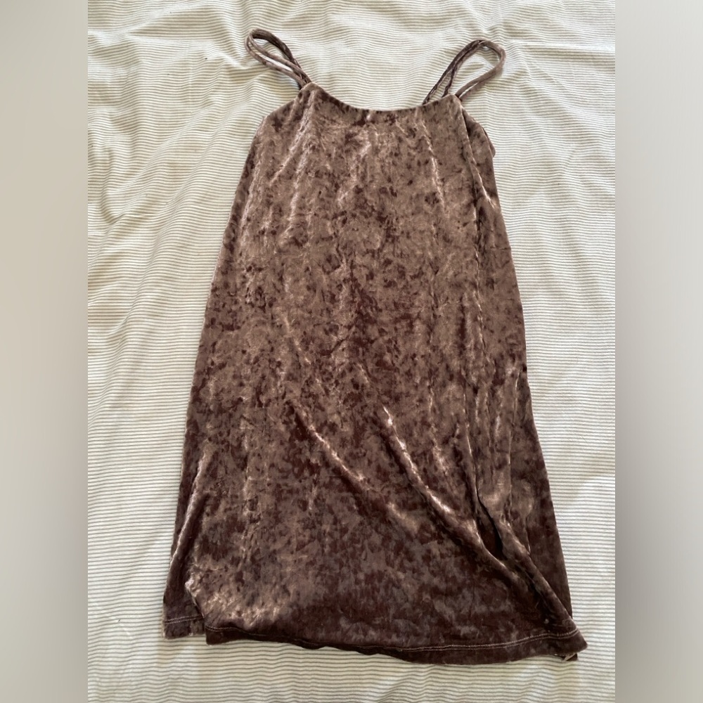 purple velvet dress, size S